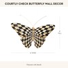 MACKENZIE-CHILDS Butterfly, Hanging Butterfly Wall Decor, Black-and-White Courtly Check