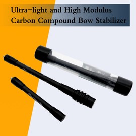 Perogen Archery Bow Stabilizer for Compound Bow Hunting 3K High Modulus Carbon Including dampers, Light Weighted, 8",10",12" in (10 inches)