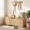 CHOEZON 47.2" Storage Bench, Rattan-Style Storage Chest, Storage Cabinet with