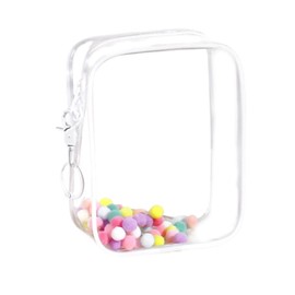 Protective Doll Case, Display Case for Dolls with Keychain and Pom Pom, Easy Installation, Suitable Collectible Storage Dolls Display Plush Case, 16×12.5×6.5 cm / 6.3×5×2.5 in