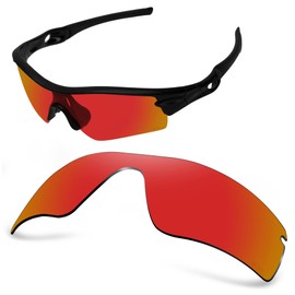 AOZAN ANSI Z87.1 Replacement Lenses Compatible with Oakley Radar Path Sunglasses, Electric Crimson