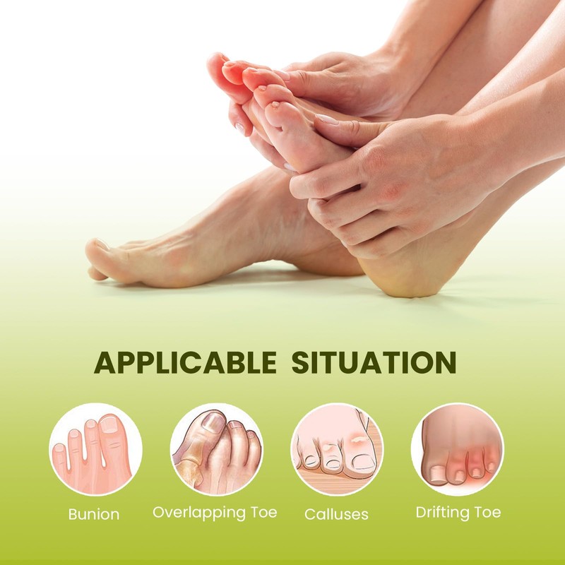 Bukihome Toe Separators, 4 Pair Soft Gel Toe Spacers to