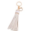 Rigral Women's Bag Charm Tassel Key Ring Keychain, white