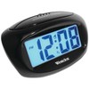 Westclox 70043X Large Easy-to-Read LCD Battery Alarm Clock, Black