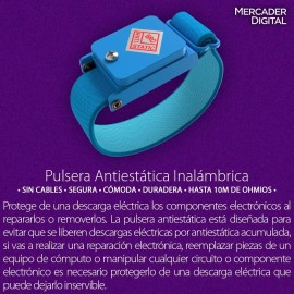 Mercader Digital 2 Pzs Pulsera Antiestática Inalámbrica Protección Descargas