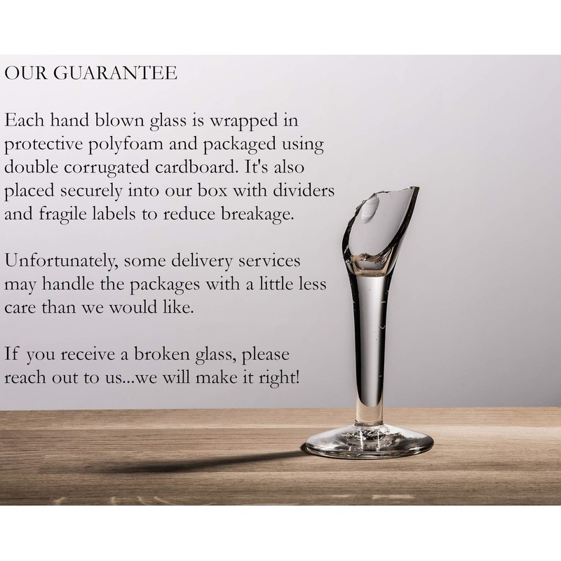 Dos Sueños Mexican Hand Blown Glass – Set of 4