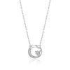 Philip Jones Sterling Silver Twisted Circle Necklace Created with Zircondia®
