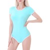 Landofgenie - Body de algodón para mujer, Azul, XL