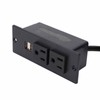 Recessed Power Strip 1500W 2 AC Outlets 2 USB Ports