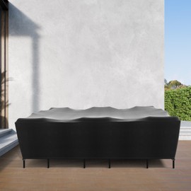 KHOMO GEAR - Patio Table & Chair Set Cover - Durable and Water Resistant Outdoor Furniture Cover (88”L x 58”W x 25”H)