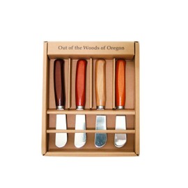Set of Four Spreader Knives - Woods, Modern