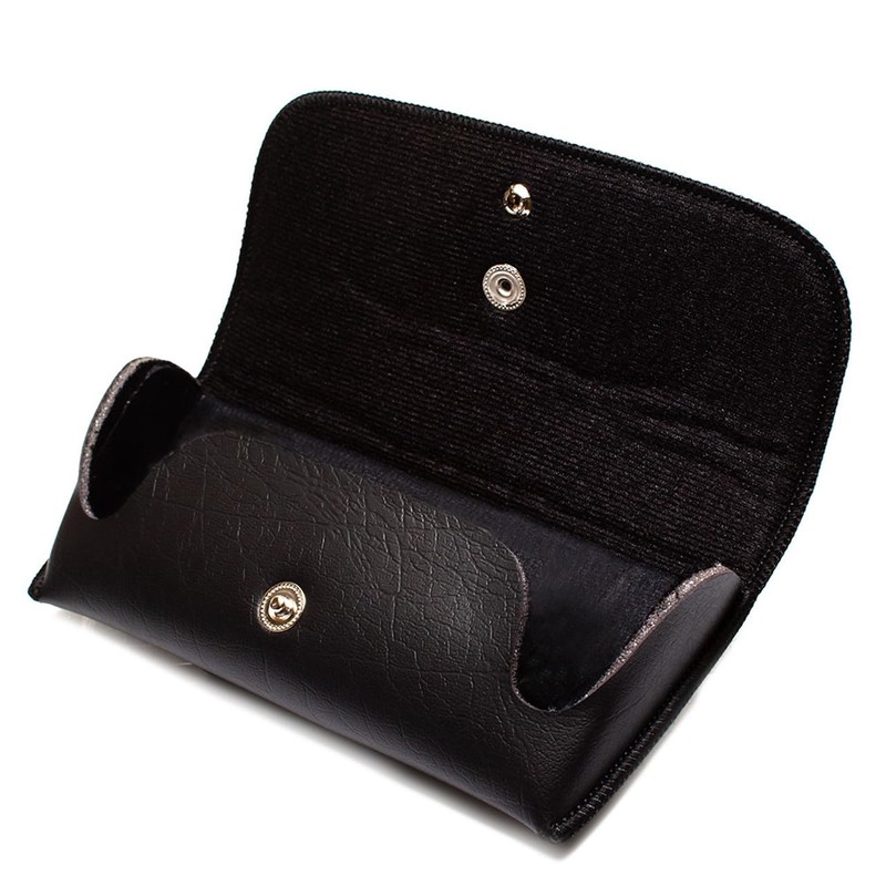 Calabria Double Snap Belt Loop Eyeglass Case Black Brown Variety