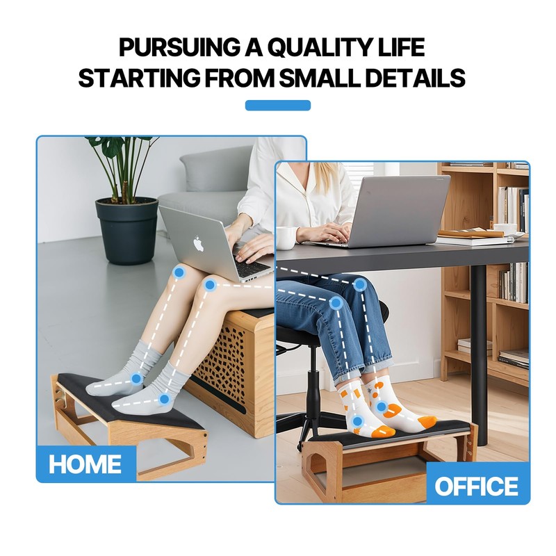 XINGMIAOWJ Ergonomic Foot Rest, 4 Adjustable Height Foot Stool,Footrest Under