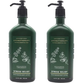 Bath and Body Works Aromatherapy Body Lotion Eucalyptus Spearmint (2-Pack), 6.5 oz each