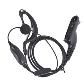HYS G-Shape Earpiece Headset G Type Hanger Built-in PPT Mic Compatible with Motorola DGP4150 DGP6150 DGP5000 DGP6000 XiR P8200 XiR P8208 XiR P8268 Multi Pin Walkie Talkie
