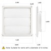 Funmit 6" Louvered Vent Cover 8" x 8" Oversize Outside