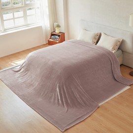 COOVA Oversized King Fleece Blanket 120x120 inches, Soft Cozy Warm Giant Extra Large 10'x10' Blanket for Bed, Sofa, Couch,Travel, Camping, California Huge Flannel Big Throw Blanket, Taupe