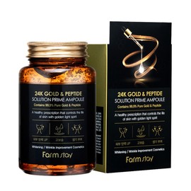 Farmstay 24K Gold Peptide Solution Prime Ampoule 250ml / 팜스테이 24K 골드펩타이드 솔루션 프라임 앰플 250ml