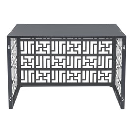 Air Conditioner Fence,Metal Composter Bin Privacy Screens Fence Panels Trellis Design 4 Panels for A/C Conditioning&Trash Can Enclosure Pool Equipment Enclosure Panels (Dark Gray,43.31*21.65*31.5in)