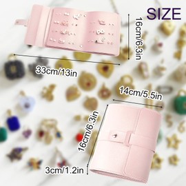 TRLREQ Earring Storage Earrings Folder Small Book Storage Bags Practical Stud Earrings Storage Jewellery Box Jewellery Organiser Portable PU Earring Cases for Girls and Women