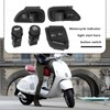 OTOTEC 5-Piece Motorcycle Control Switch Button Set Headlight Switch Indicator