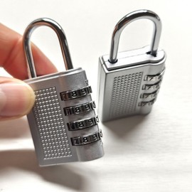4-Digit Combination Padlock - Silver for Lockers & Storage Warehouse 2ea