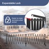 23FT Industrial Expandable Barricade, 270° Folding Security Gate with Wheels,
