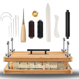 Dddzerong Book Binding Press，Wooden Book Press,Portable Bookbinding Supplies,Book Binding Clamp，Book Press Bookbinding is Easy to Assemble for Handmade Bookbinding11.7x8 inch