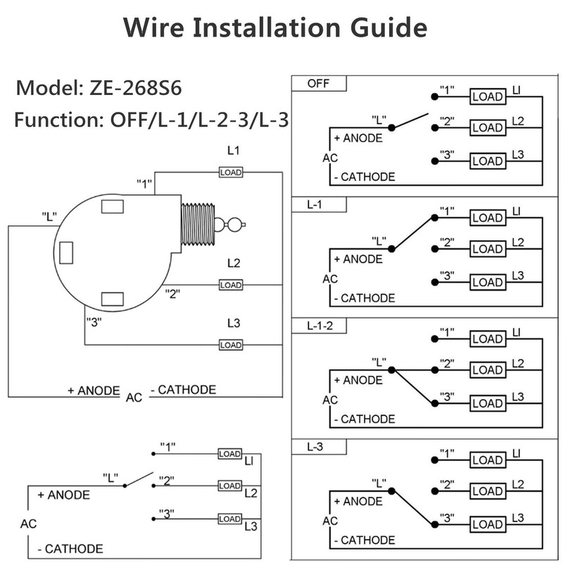 Ceiling Fan Switch 3 Speed 4 Wire Zing Ear ZE