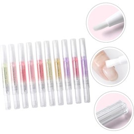 Lápiz Hidratante para Cutículas de Uñas 10 Piezas Pp Aceite Mineral y Cera de Abeja, Operación Cómoda, Varios Estilos, para Salón de Manicura y Nail Art Estilo Aleatorio