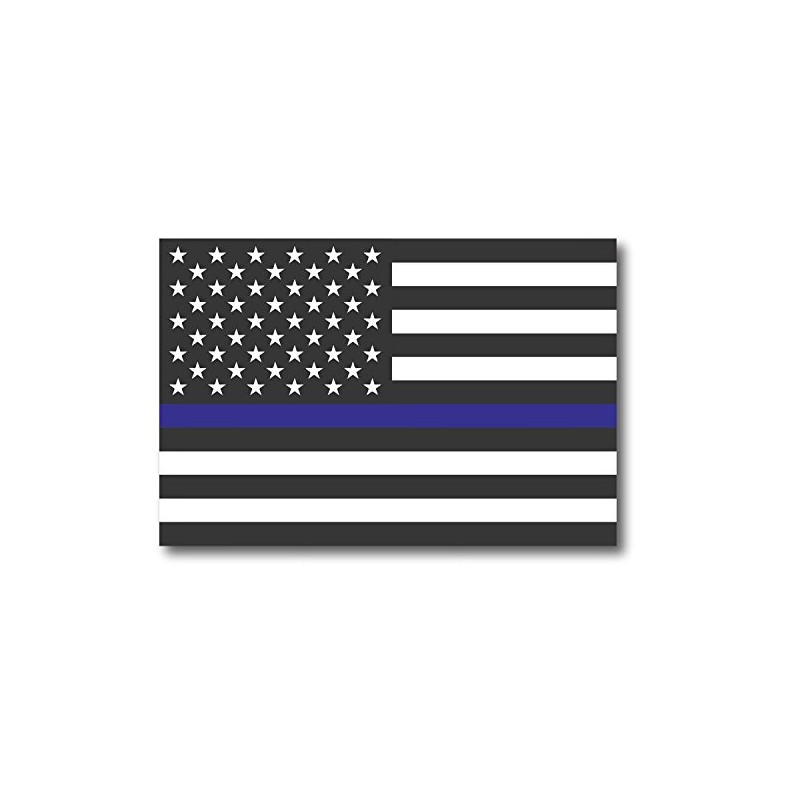 DHDM Decals 2-Pack Thin Blue Line Flag Magnet | 5-Inch