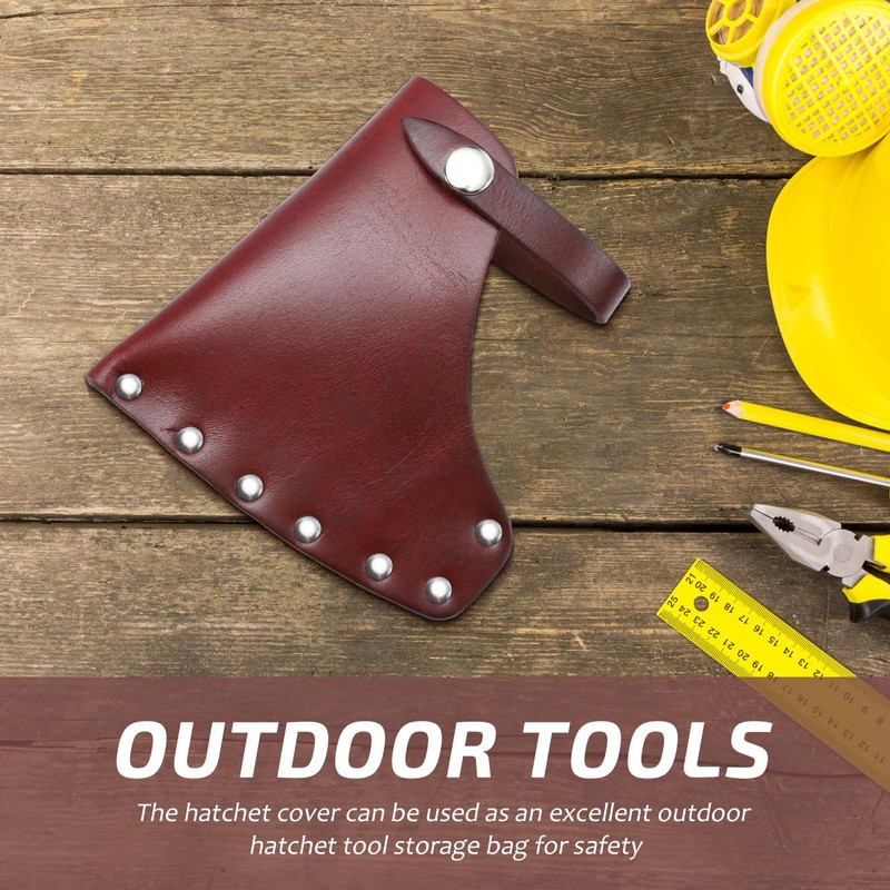 Leather Hatchet Lid Leather Cover Snap Sheath Head Hatchet Protector
