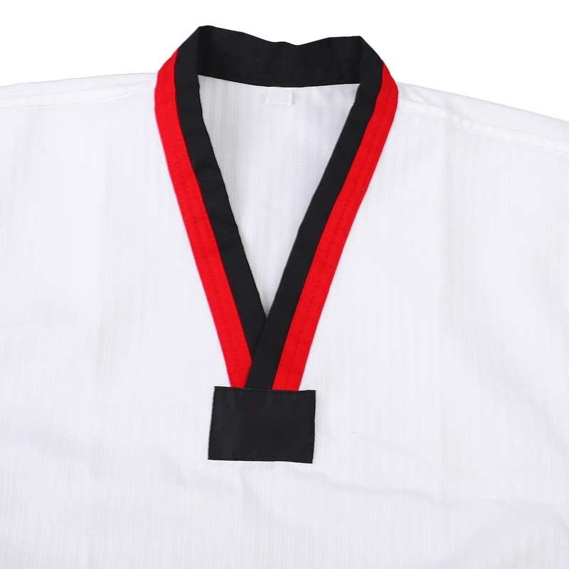 Taekwondo Uniform Striped Model Polyester Cotton with Belt Martial Arts