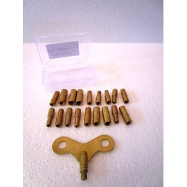 Brass Blessing : Universal Brass Clock/Watch Key Set of 18 Keys, Odd & Even Sizes (5020)