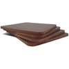 Ashford Ridge Full Grain Leather 10cm Square Coasters - Brown