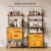 SUPERJARE Kitchen Bakers Rack with Power Outlet, Coffee Bar Table