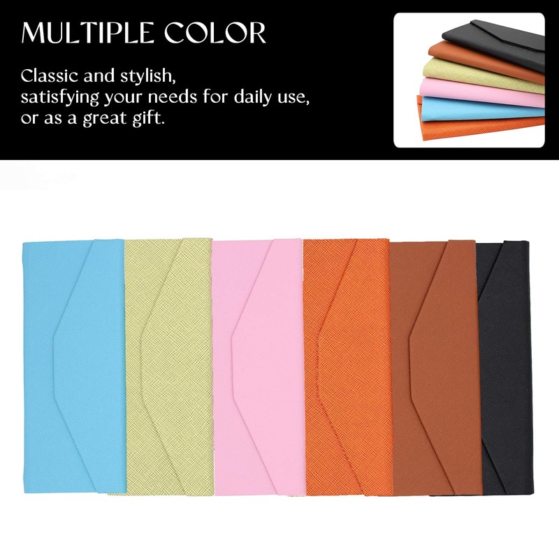 SOHUPAC Foldable Glasses Case With Clean Cloth, PU Portable Sunglasses