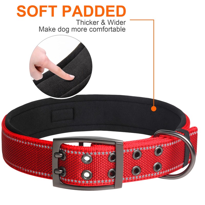 Fida Heavy Duty Dog Collar 1.5” Width, Ultra Soft Neoprene