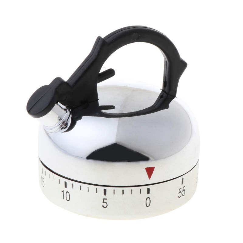 CAUNLA 60 Minute Counting Teapot Shaped Kitchen Cooking Alarm Clock