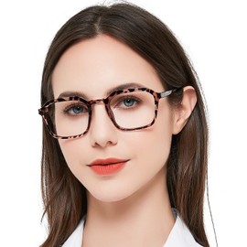 WEMOOTANTS Lightweight Square Reading Glasses Women Retro Designer Readers 1.0 1.25 1.5 1.75 2.0 2.25 2.5 2.75 3.0 3.5 4.0 5.0 6.0 (Gray Leopard 1.75)