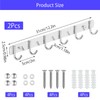 Pack of 2 Coat Hooks, Wall Coat Rack, 31 cm