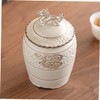 KICHOUSE Matcha Container Tea Bag Storage Ceramic Tea Canister for