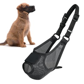FWLWTWSS Muzzle for Medium Dogs, Breathable Muzzle for Dogs, Adjustable Muzzle for Large Dogs, Small Dog Muzzle with Velcro Closure, Poison Bait Muzzle, Allows Panting and Drinking