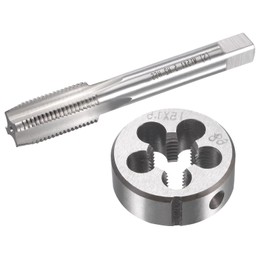 Boxonly M15x1.5mm Metric Tap and Die Set,Machine Thread Screw Tap with Round Threading Die,Tap & Die Kit for Nut Screw Bolt Thread Repair