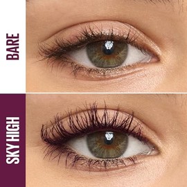 Maybelline Lash Sensational Sky High Mascara Makeup, Volumizing, Lengthening, Defining, Curling, Multiplying, Buildable, Washable Formula, Burgundy Ha