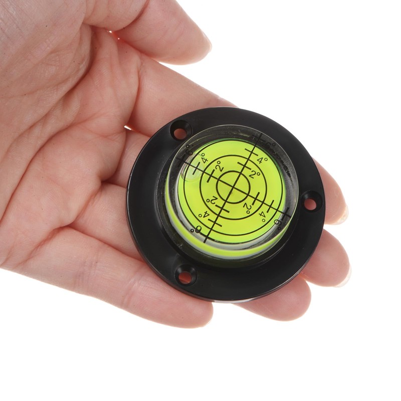 HARFINGTON 2pcs High Precision Horizontal Bubble Level 49x16.5mm Round Bull's-Eye
