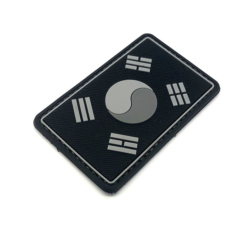 South Korea Black Flag PVC Paintball Airsoft Morale Patch