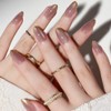 GLAMERMAID Uñas postizas de gel suave y brillante estilo francés