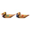 1 Pair Wooden Mandarin Duck Ornament Water Based Paint Romantic