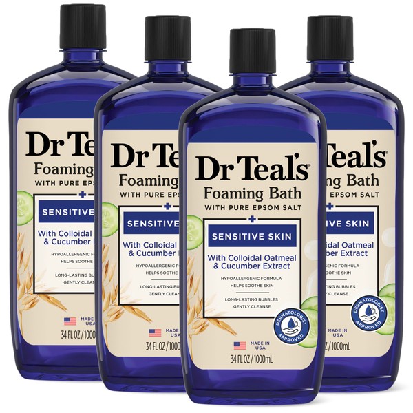 Dr Teal's Foaming Bath with Pure Epsom Salt, Sensitive Skin